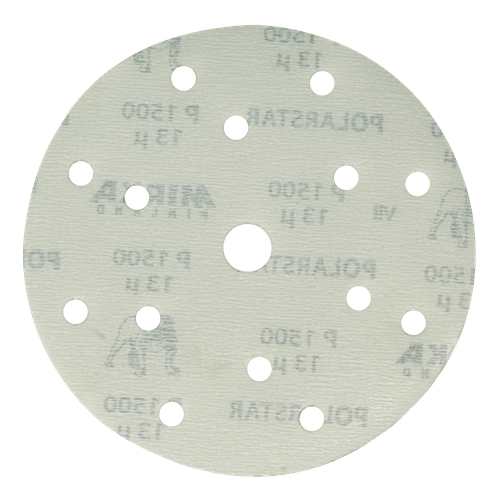 Фото товара "POLARSTAR Шлифовальный диск, полиэсторвая пленка, карбид кремния, 15 отверстий, Р600"