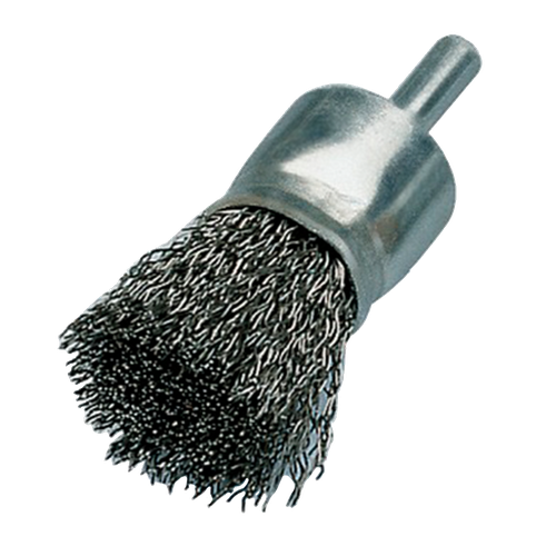Фото товара "Концевая щетка с хвостовиком 6 мм, 17х25 мм, нержавеющая стальная проволока, 0,3 мм"