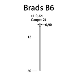 Микроштифт крепежный B6/25 мм (320/10)