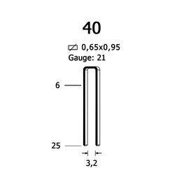 Скоба крепежная 40/12 мм (200/10)