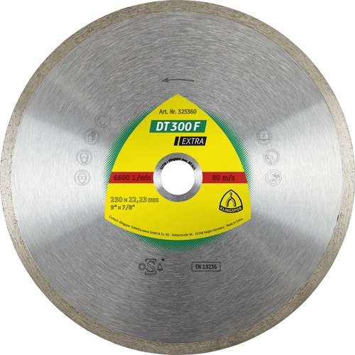 Фото товара "DT300F Алмазный диск по кафелю и керамике, ø 125х1,6х22,23 мм, - 1 шт/уп. DT/EXTRA/DT300F/S/125X1,6X22,23/GR/7"