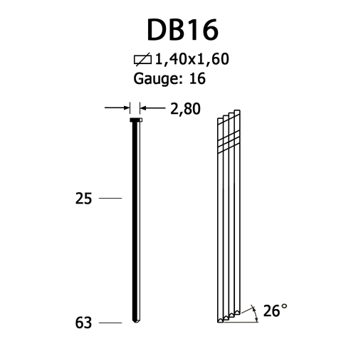 Фото товара "Штифт крепежный DB16/45 мм (20/2,5)"