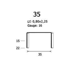Скоба для гофрокартона 35/18 мм (20/2)